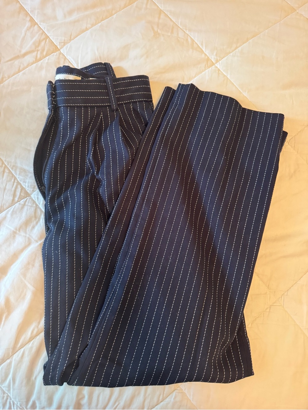 Abercrombie & Fitch Navy Pinstripe Dress Pants